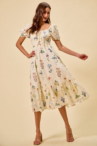 Floral Puff Sleeve Dress