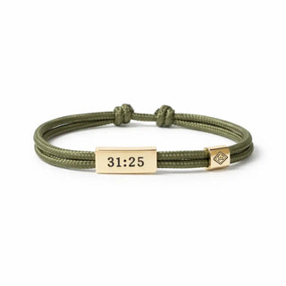 Sentiment Cord Bracelet-Proverbs 31:25, Be Brave