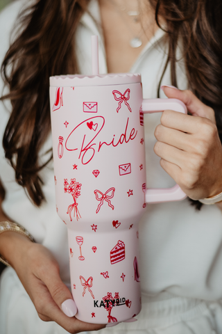 Bride Red Drawings Drink Wholesale Tumbler