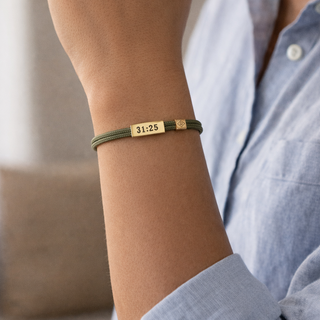 Sentiment Cord Bracelet-Proverbs 31:25, Be Brave