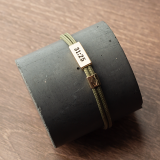 Sentiment Cord Bracelet-Proverbs 31:25, Be Brave