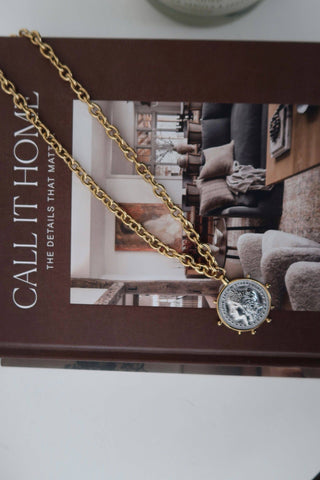 Two Tone Coin Necklace