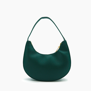 Leather Inner Zipper Pocket Noemie Half Moon Shoulder Bag