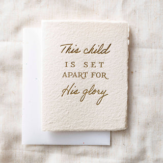 This Child Is Set Apart | Baby Christian Church Greeting Card