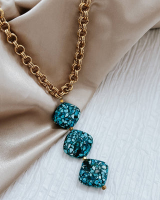 Tally Turquoise Drop Necklace