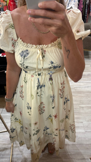 Floral Puff Sleeve Dress