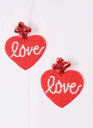 Love Heart Beaded Earring