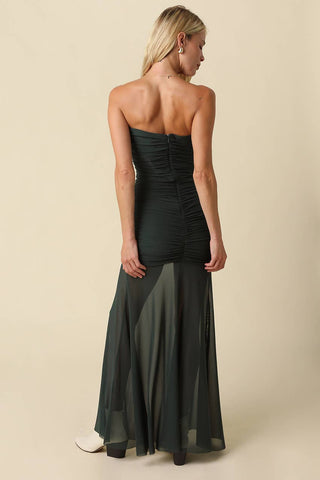 Emily Strapless Sheer Maxi Dress