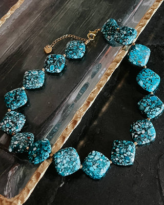 Jolene Turquoise Beaded Statement Necklace