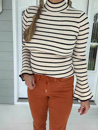 Carrie Striped Knit Top