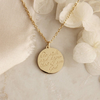 Psalm 46:10 Necklace, Be Still and Know That I Am God