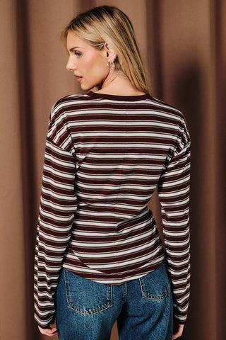 The Hudson Striped LS Top