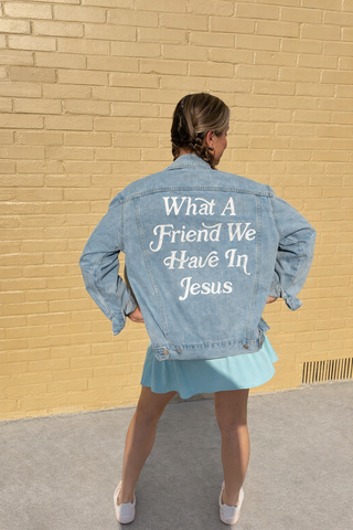What a Friend In Jesus Denim Jacket