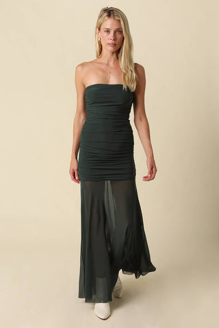 Emily Strapless Sheer Maxi Dress