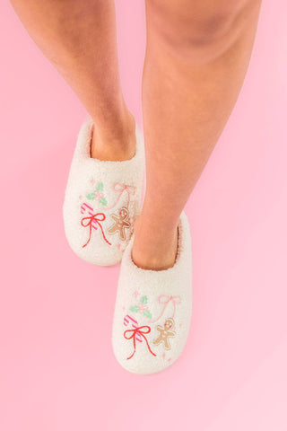 Gingerbread Bows Slippers