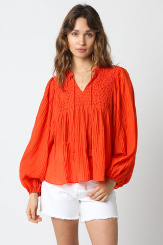 Spicy Coral Blouse