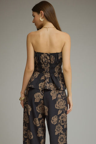 Black Copper Floral Set