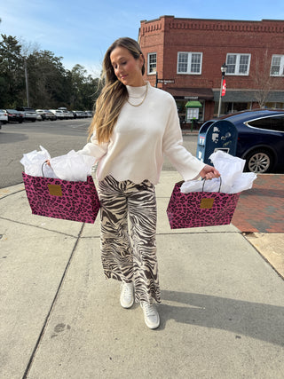 Neutral Muse Zebra Pant