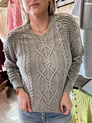 Fireside Cable Knit Sweater