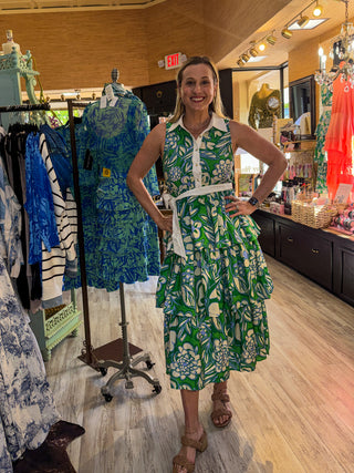 Tropical Tiered Dress