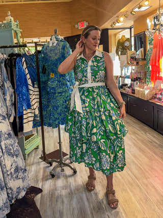 Tropical Tiered Dress