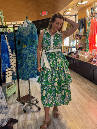 Tropical Tiered Dress