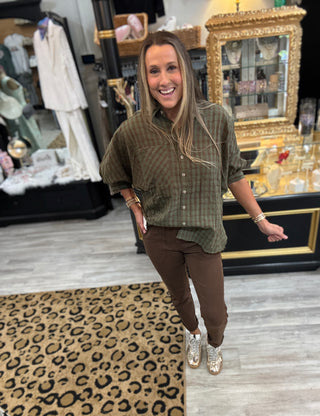 PLAID OVERSIZED BUTTON DOWN SHIRT (Copy)