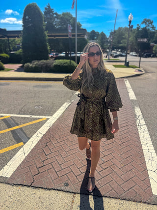 The Untamed Olive Dress
