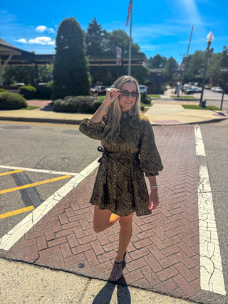 The Untamed Olive Dress