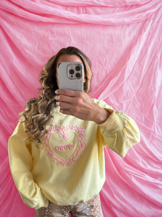 XOXO Yellow Pullover