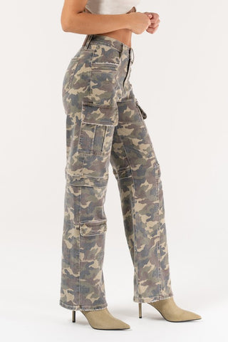 Camo Straight Leg Denim