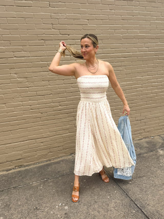 The Garden Party Strapless Midi MEDIUM The Garden Party Strapless Midi MEDIUM
