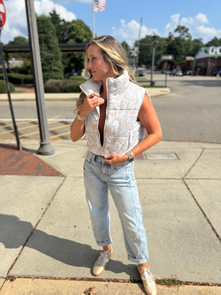 Moss Camouflage Puffer Vest