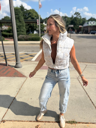 Moss Camouflage Puffer Vest