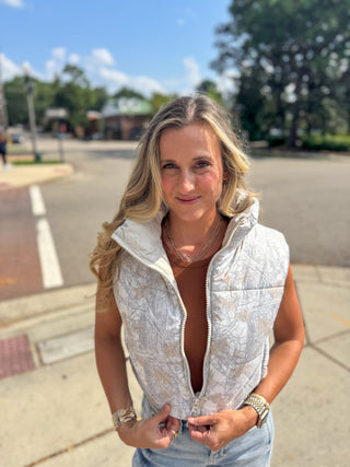 Moss Camouflage Puffer Vest