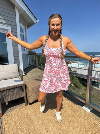 Coral Reef Halter Dress