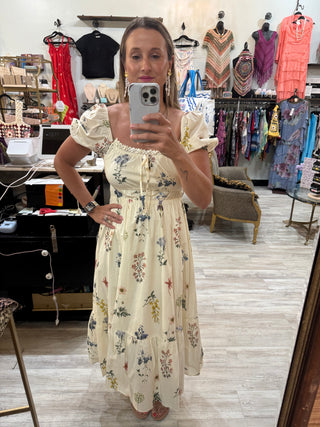Floral Puff Sleeve Dress