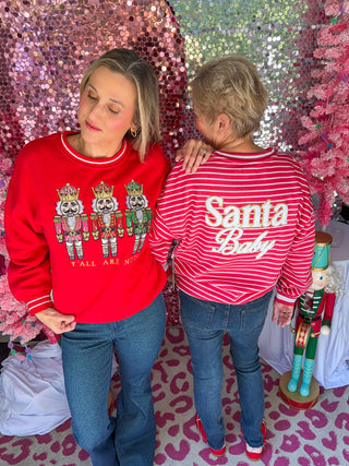 Red Ya'll Are Nuts Pullover