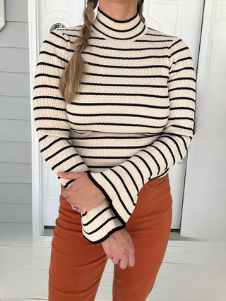 Carrie Striped Knit Top