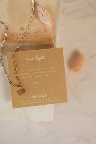 True Light Mini Tag Necklace