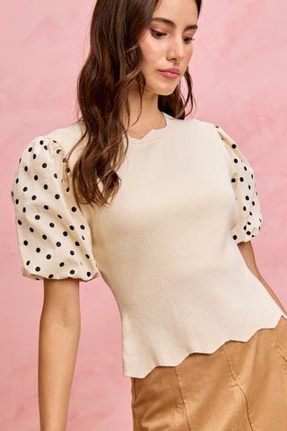Soft Touch Polko Dot Blouse