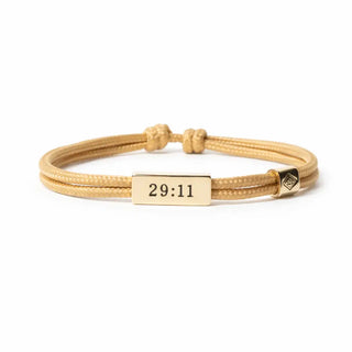 Sentiment Cord Bracelet-Jeremiah 29:11, Trust the Process