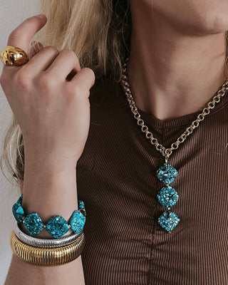 Tally Turquoise Drop Necklace