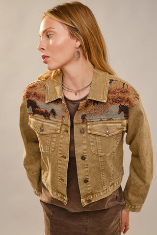 Horsin Around Denim Jacket