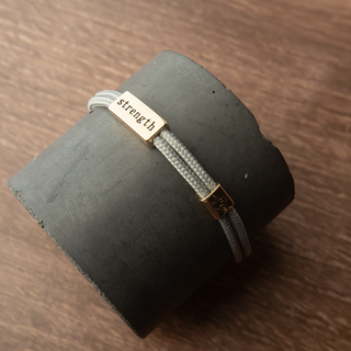Sentiment Cord Bracelet-Strength, Proverbs 31:25