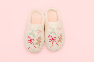 Gingerbread Bows Slippers