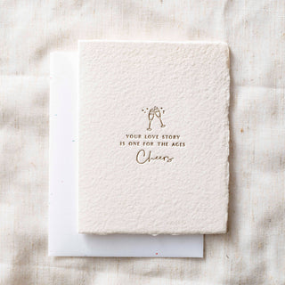Your Love Story | Champagne Engagement Wedding Greeting Card