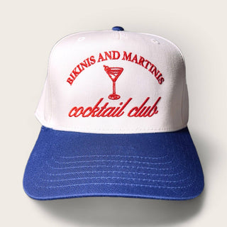 Bikinis and Martinis Classic Trucker Hat | White/Royal