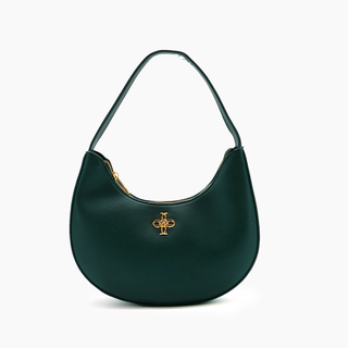Leather Inner Zipper Pocket Noemie Half Moon Shoulder Bag